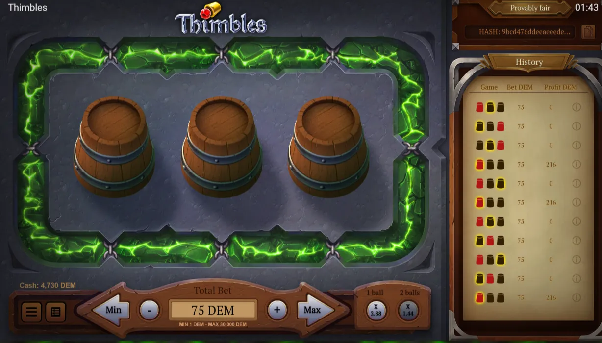 Thimbles demo